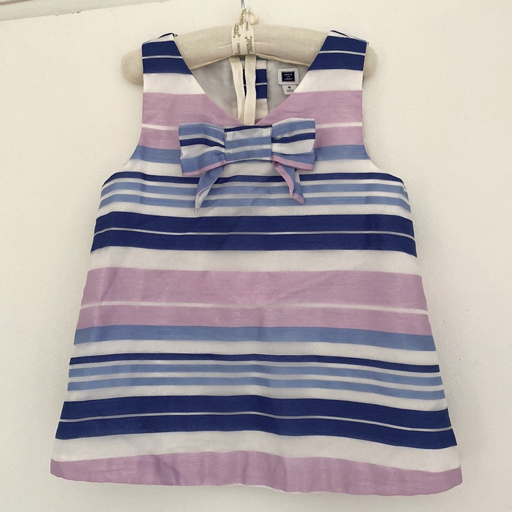 Janie and Jack Striped Bow Accent Sleeveless Top